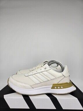 adidas Women's S2G 24 Leather JI4038 Spikeless Golf Shoes Off White Gold Size 8